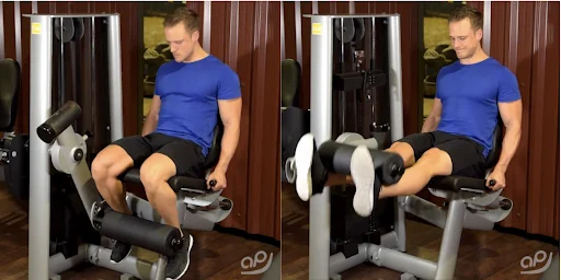 Ausführung beim Beinstrecken
